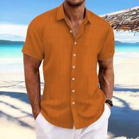 Herren Elegantes Jacquardhemd | Vielseitig und Stilvoll in Orange