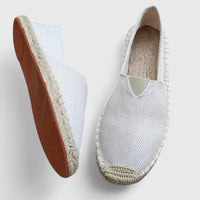 Herren Espadrilles Mit Arch Support – Atmungsaktive Orthopädische Schuhe Für Sommerliche Freizeitaktivitäten in Weiß