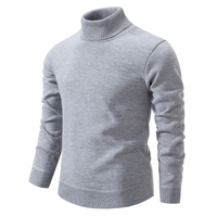 Herren-Rollkragenpullover – klassisches Design in Grau