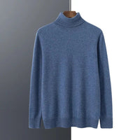 Herren-Rollkragenpullover – Elegantes Design, normale Passform, lange Ärmel in Blau