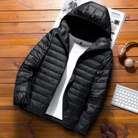 Florian | Steppjacke mit Kapuze für Winter in Schwarz (mit Kapuze)