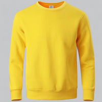 Herren Sweatshirt Rundhalsausschnitt – Bequemer Pullover für Freizeit und Alltag in Gelb