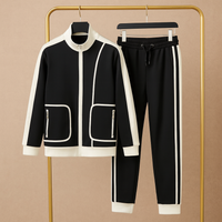 Stefan | Neopren Schwarzer Herren-Tracksuit in Schwarz