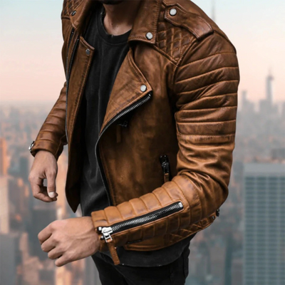 Herren moderne Bikerjacke | Abend