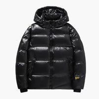 Herren jacke mit Kapuze und Frontreißverschluss in Schwarz