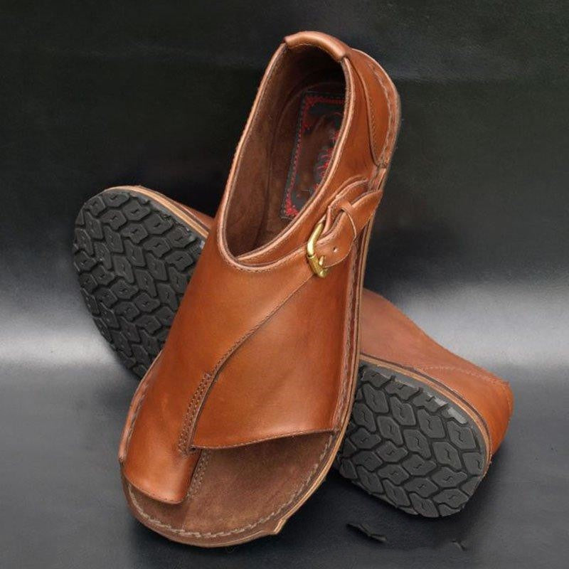Elvina - Sandalen mit offenem Zehenbereich für Damen | Leder Haltbarkeit und ein klassischer Look, Sandalen