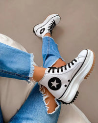 Kendra - Trendstark & Bequem Schuhe mit dicker Sohle in Weiß