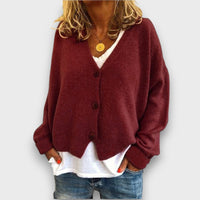 Shamira – Strickcardigan in Kastanienbraun