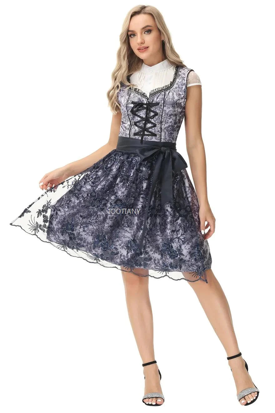 Damen Bayerisches Oktoberfest Dirndl Kleid