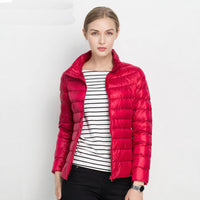 Urban Chic Leichte Daunenjacke - Ilse in Rot
