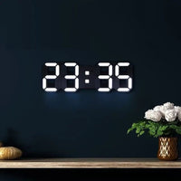 3D LED Wanduhr mit Dimmbarem Licht – Timora in Schwarz