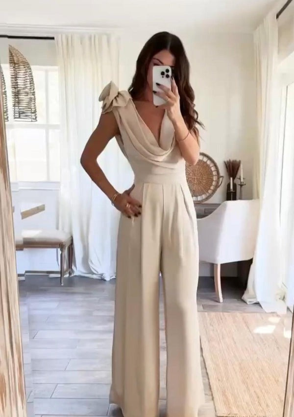 Florence - Eleganter Wasserfall-Jumpsuit