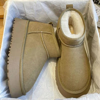 Winter Plateaustiefel für Frauen - Adi in Taupe