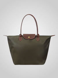 Marley | Damen Elegante Studd-Verschluss Schultertasche in Khaki