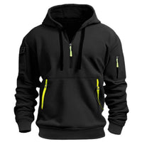 Halbreißverschluss-Pullover - Isaac in Schwarz