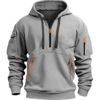 Halbreißverschluss-Pullover - Isaac in Hellgrau