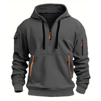 Halbreißverschluss-Pullover - Isaac in Dunkelgrau