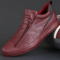 Herren Sneaker aus echtem Leder - Ivo in Kastanienrot