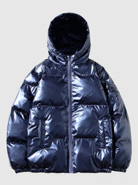 Gepolsterte Herren Pufferjacke in Marineblau