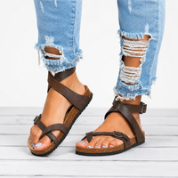 Danna - Retro-Damensandalen in Braun
