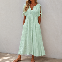 Siena - Luftiges Boho-Sommerkleid in Grün