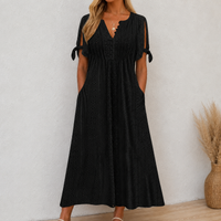 Siena - Luftiges Boho-Sommerkleid in Schwarz