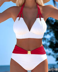 Camille - Schicker Bikini mit hoher Taille in Weiß