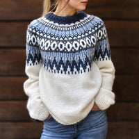 Estelle - Bequemer Pullover im skandinavischen Stil in Weiß