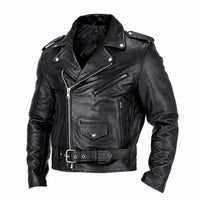 Henrik - Herren-Bikerjacke in Schwarz