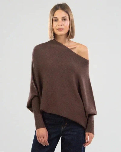Imke – Asymmetrischer Drapierter Pullover