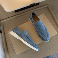 Philip - Vintage Herren Leder Loafers in Hellblau