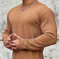 Sportlicher Herren Fitness Pullover in Braun