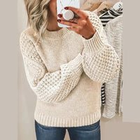 Kelly - Klassischer Wollpullover in Weiß