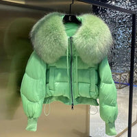 Dicke Damen-Pufferjacke für den Winter - Joyce in Grün