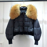 Dicke Damen-Pufferjacke für den Winter - Joyce in Schwarz 2