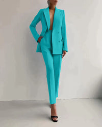 Johanna – Blazer & Hose Set für Damen in Türkis