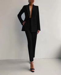 Johanna – Blazer & Hose Set für Damen in Schwarz