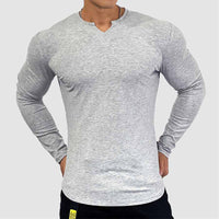 Ferdinand | Herren Figurbetontes Langarm Shirt in Grau