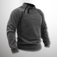 Pullover Herren Fleece Mit Reißverschluss | Outdoor Komfort in Dunklegrau