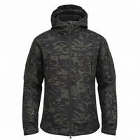 Soft Shell Jacke taktischer Militär Mäntel in Schwarze Tarnfarbe