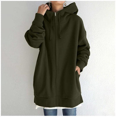 Jadwiga - Fleece-Hoodie mit Reißverschluss