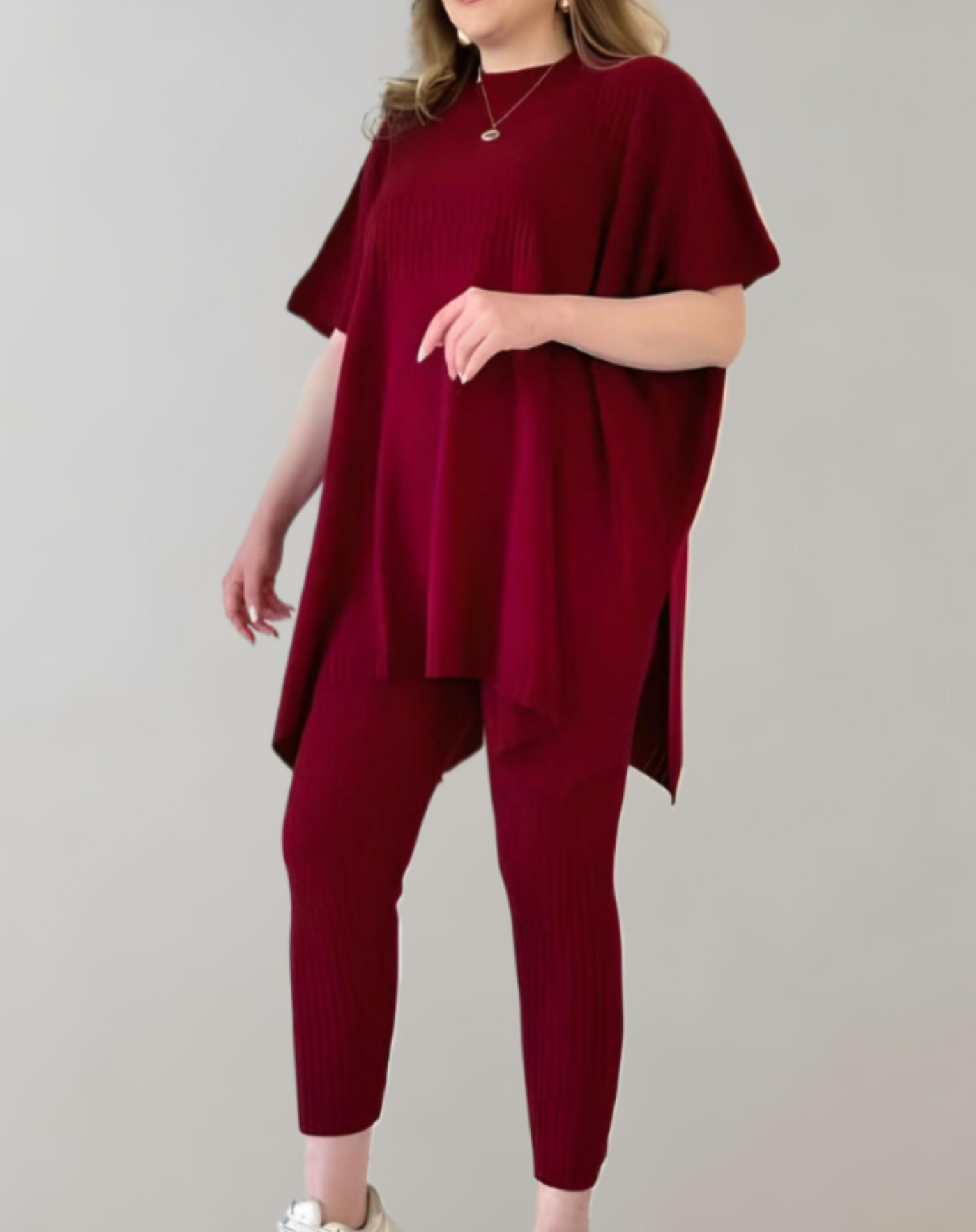 Lucía | Zweiteiliges Strickset mit Oversized-Top und Leggings
