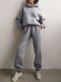 Tracey - Farbenes set aus Kapuzenpullover und Jogginghose für Damen in Grau