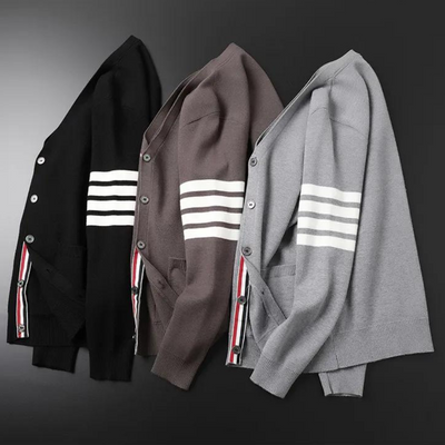 KENNETH - Trendiger gestreifter Cardigan für Männer