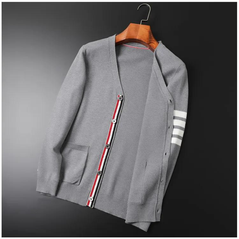 KENNETH - Trendiger gestreifter Cardigan für Männer