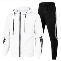 Bequeme Jacke & Hose im Set - Kern in Weiß