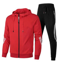 Bequeme Jacke & Hose im Set - Kern in Rot