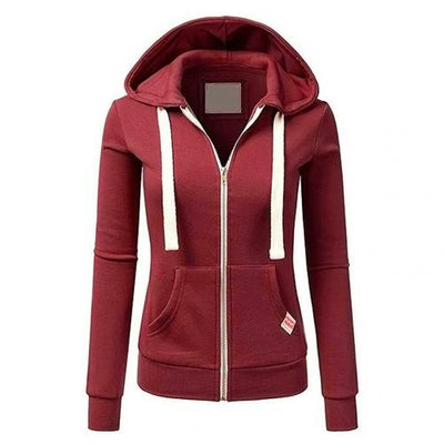 Andrea | Karierter Winter-Hoodie mit Reißverschluss