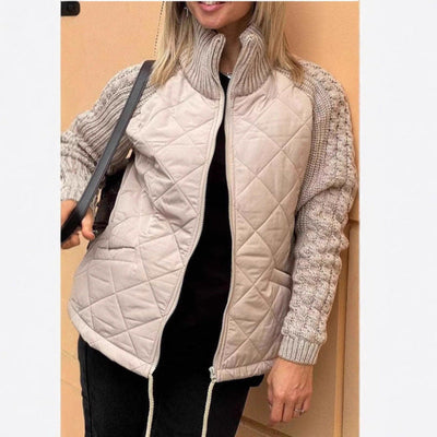 Katrin | Patchwork Jacke mit Stehkragen
