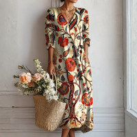 Kendra | Bohemian Floral Dress in Mehrfarbig
